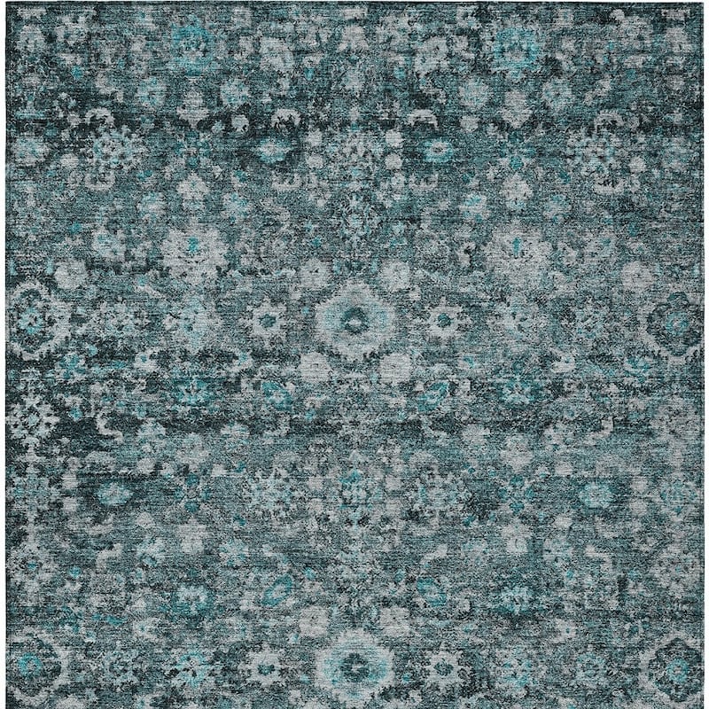 HomeRoots Oriental Traditional Rectangle Outdoor Rug