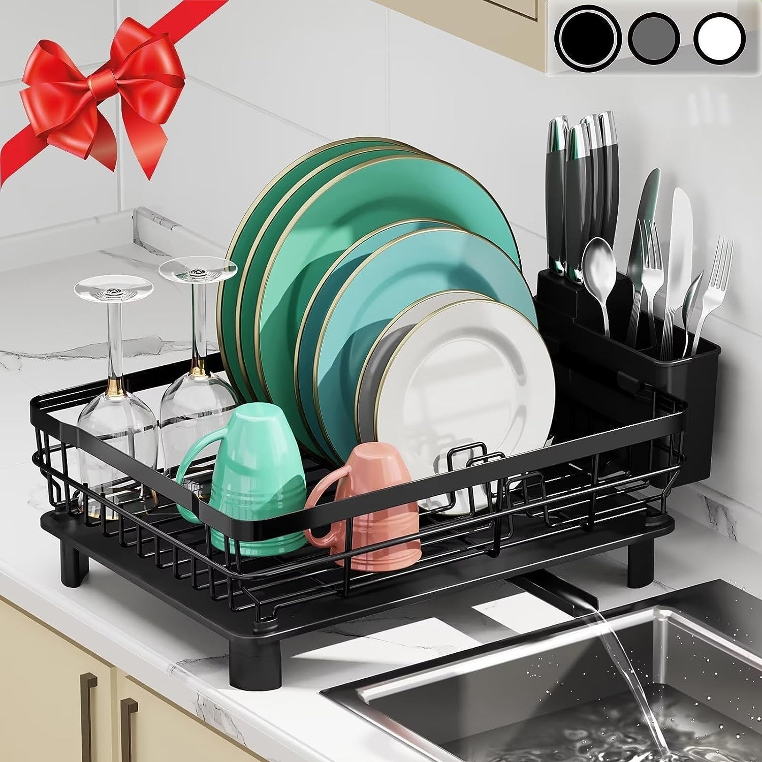 Dish Rack Over The Sink with Cutlery Drainer Bed Bath Beyond 38150495