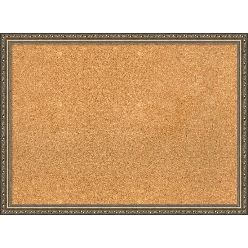 Framed Cork Board, Parisian Silver - 30 x 22-inch - Silver - 30 x 22-inch