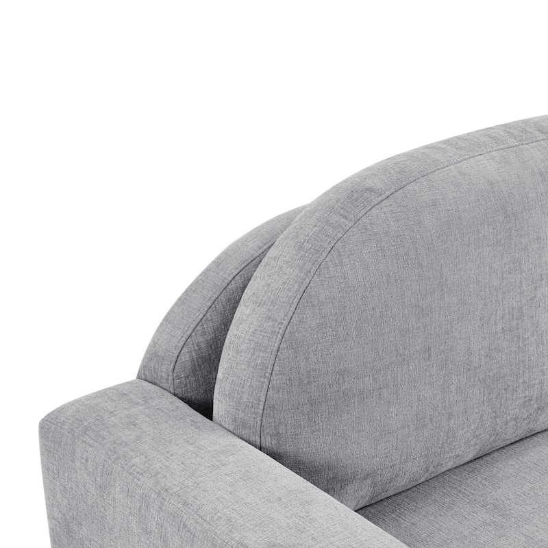 Christopher Knight Home - Dover Modern 84.7" Chenille Upholstered 3-Seater Sofa with Removable Curved Backrest & Cushion