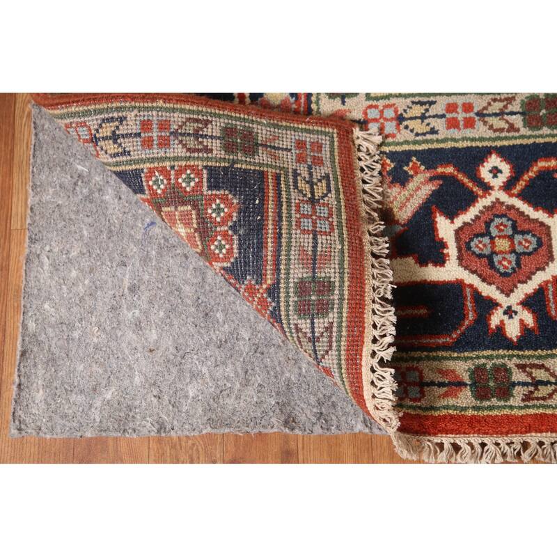 Orange Heriz Serapi Area Rug Handmade Transitional Wool Carpet - 8'11"x 11'8"