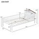 preview thumbnail 19 of 22, Twin Wood Platform Bed with House-shaped Headboard, LED and Built-in Storage, Natural