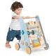 preview thumbnail 10 of 8, Gymax Wooden Baby Walker Sit to Stand Walker w/ Wheels Push & Pull