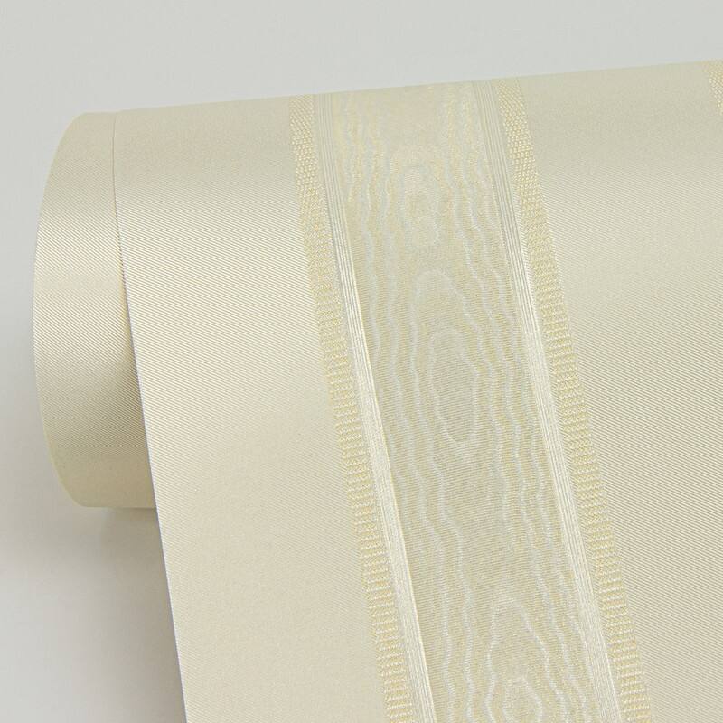 Sirpi Zeta Light Yellow Moire Stripe Wallpaper - 20.9 x 396 x 0.025