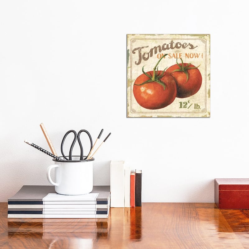 iCanvas "Tomatoes on Sale Now (On Special I)" by Lisa Audit Canvas Print - 12x12x1.5