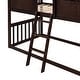 preview thumbnail 13 of 27, Twin Over Twin House Bunk Bed With Ladder and Fence Wood White Modern Contemporary Urban