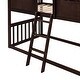 preview thumbnail 14 of 14, Twin Over Twin House Bunk Bed With Ladder and Guardrail, Espresso