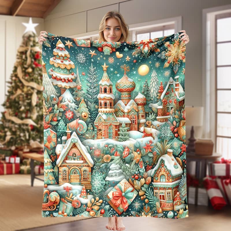 Christmas Throw Blanket Holiday Xmas Gift Fleece Blanket - 30"x40" - IMG 4