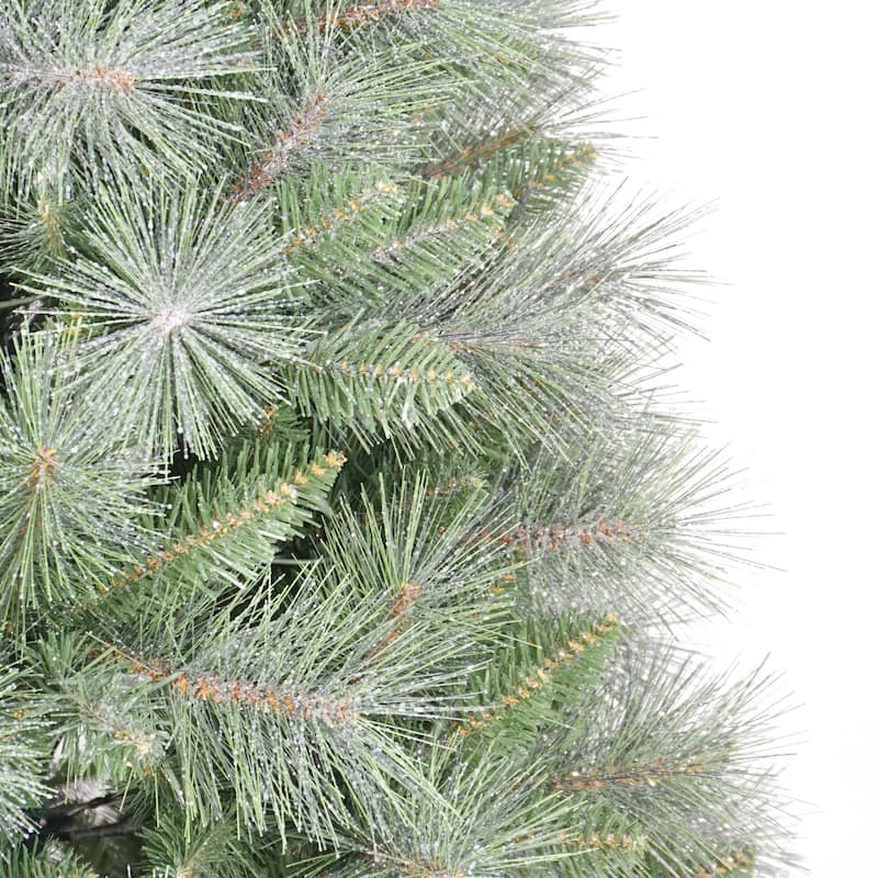 7.5' Pre-lit Dark Green PVC/Hardneedle Tree