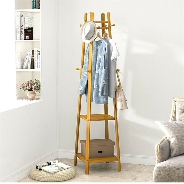 Coat Rack Z&L HOUSE Solid Wood – Hooks Adjustable Height