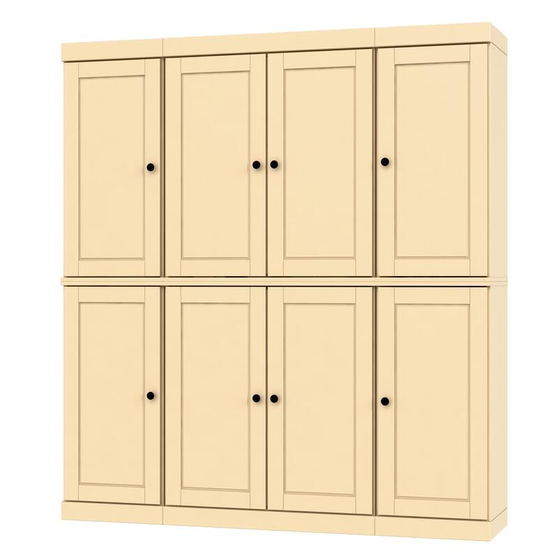 Palace Imports 100% Solid Wood Pantry Cabinet, Raised Panel Doors, Adjustable Shelves, 65" Wide, 71.5" Tall - 65" x 71.5"