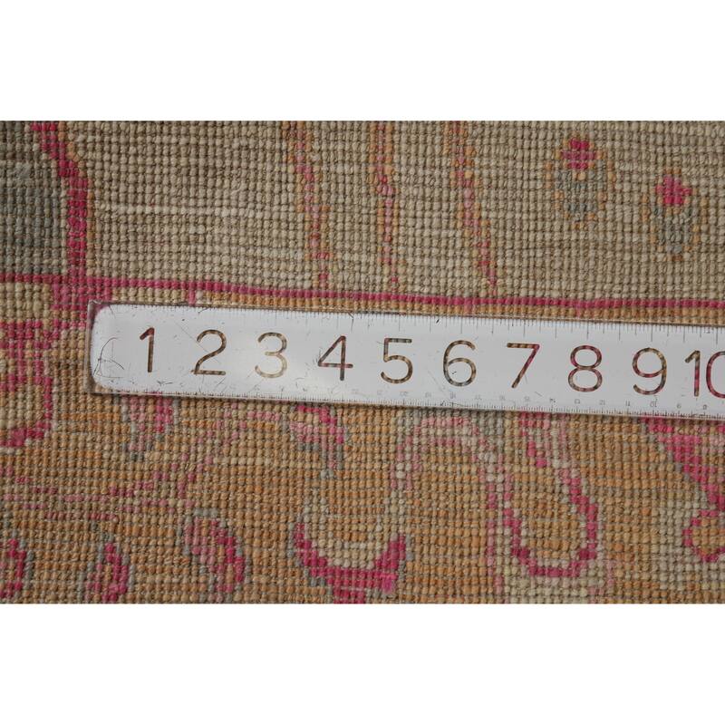 Hand Knotted Oriental 100% Wool Carpet Traditional Animal Pictorial Beige & Ivories Art Deco Runner Rug - 13' 0'' X 2' 10''
