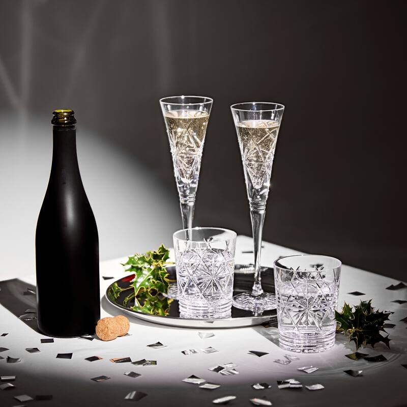Waterford Winter Wonders Flutes, Snowflakes, Set of 2