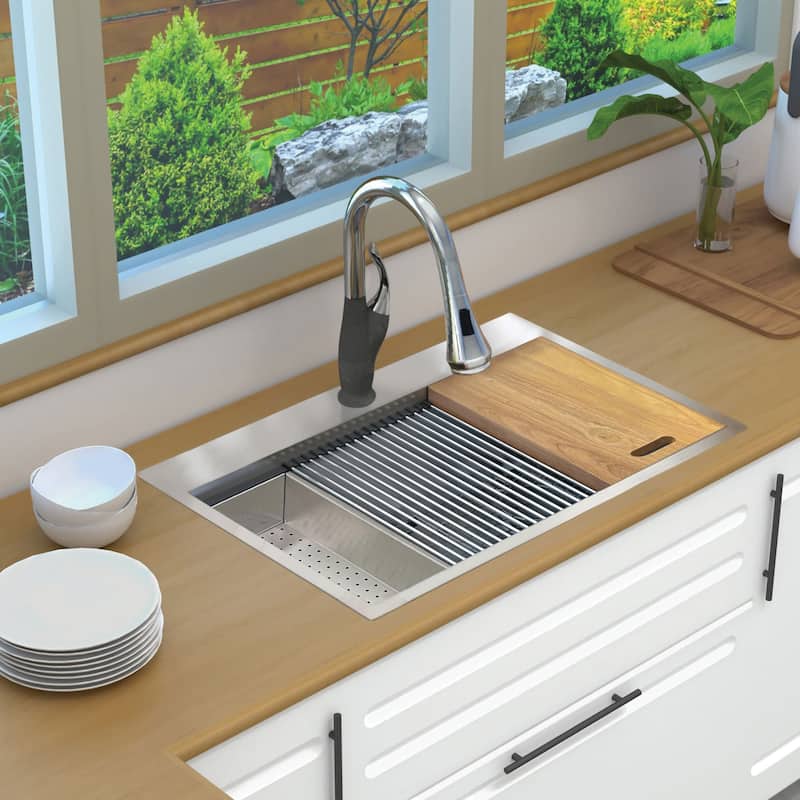 Transolid KWSST332210-1 KWS 33" Drop In Single Basin Stainless Steel - Stainless