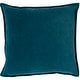 preview thumbnail 6 of 57, Artistic Weavers Harrell Solid Velvet 22-inch Throw Pillow Down - Teal