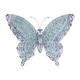 preview thumbnail 33 of 32, Iron Metal Eclectic Butterfly Wall Decor in Blue, Purple, or Green (16" H X 21" W) - 16 x 21