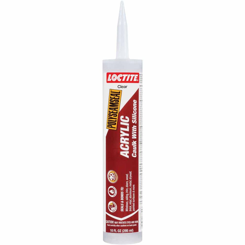 Loctite Polyseamseal Acrylic Caulk With Silicone - Clear, 10 fl. oz.