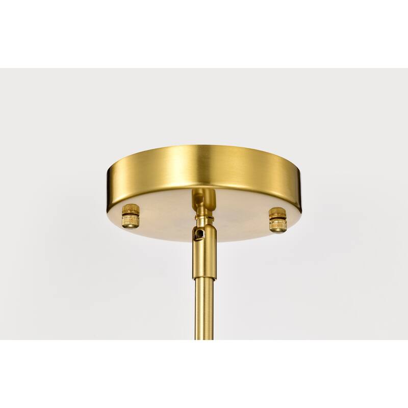 Magno Brass Pendant Light with Frosted Glass Lantern Shade - Brass-Frosted