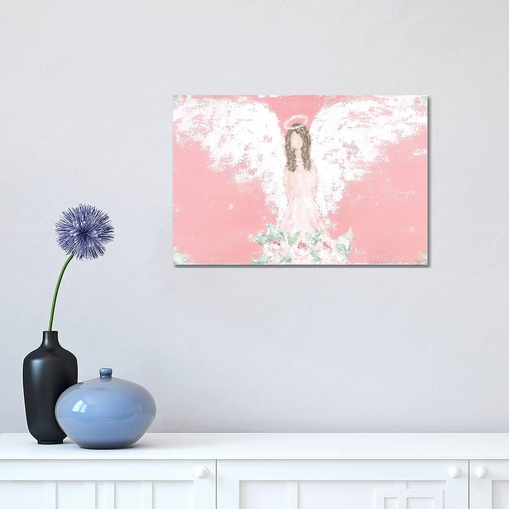 iCanvas "Tea Rose Guardian Angel" by Ashley Bradley Canvas Print