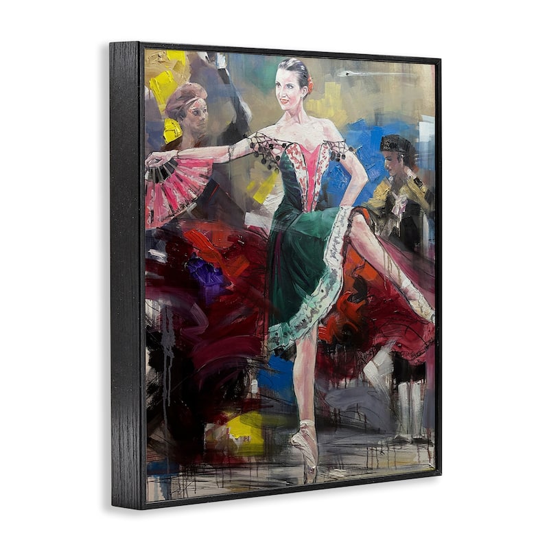 Stupell Classic Ballerina on Stage Framed Giclee Art Design By Lucille Lee