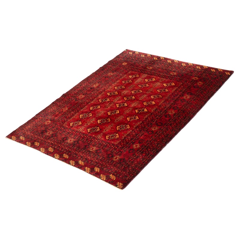 Teimani Red Rug 3'11" x 5'9" - 3'11 x 5'9
