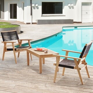 Patio Furniture Chair Black Rope Furniture Chairs for 2(without table ...