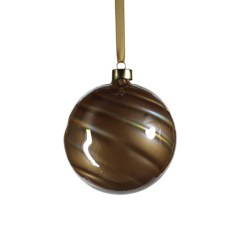 4.75" Pearl Luster Glass Ball Ornaments, Set of 4