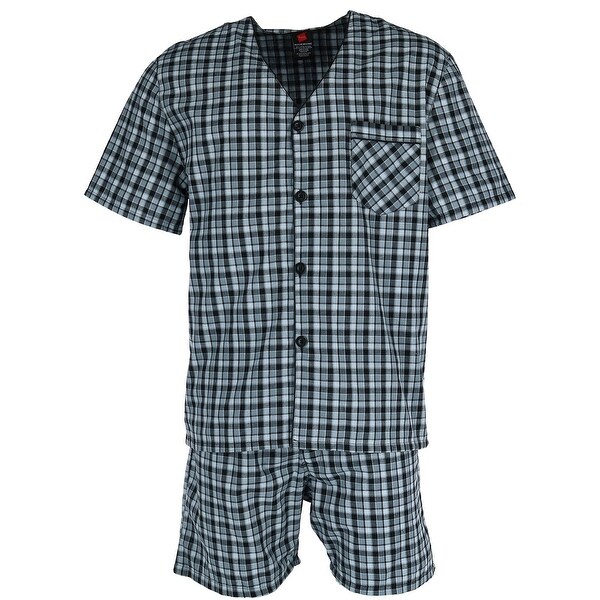 Hanes men's short pajama sets clearance