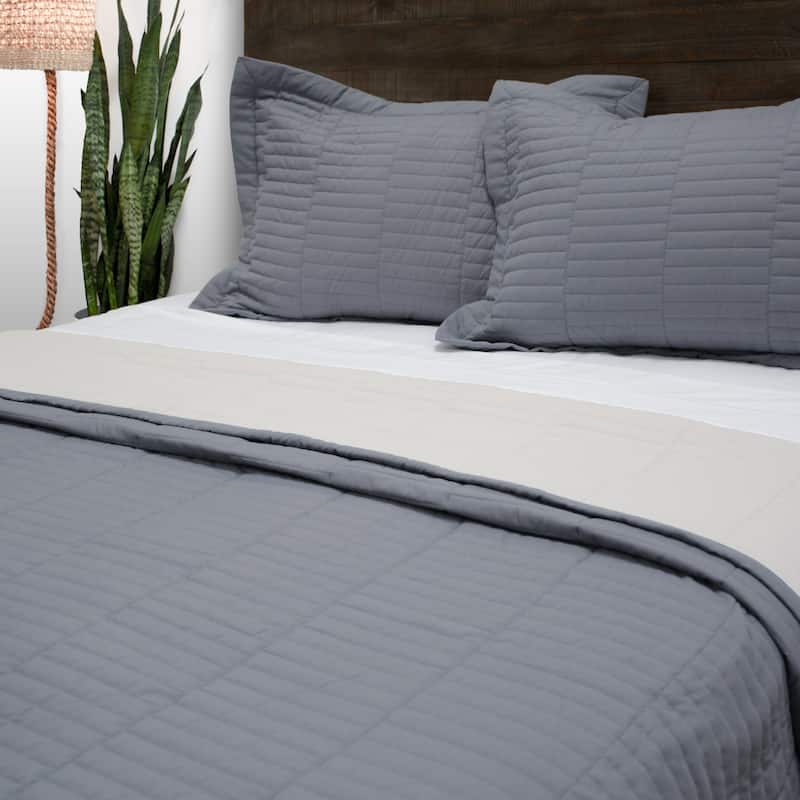 Jennifer Adams Codora 3pc. Wrinkle-Resistant Reversible Coverlet Set