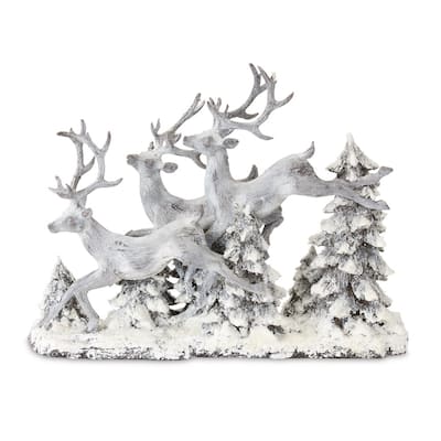 Deer and Trees Figurine