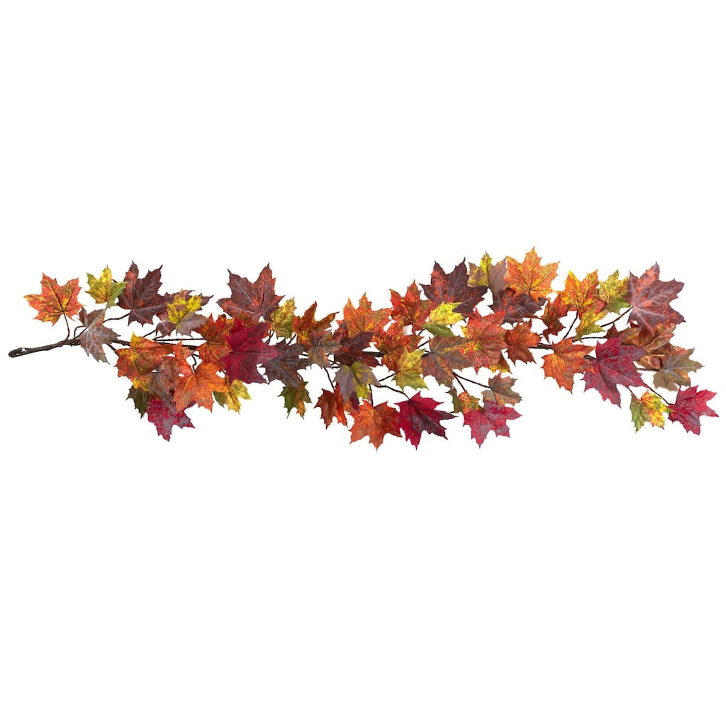 Fall Leaf Garland 60 Inch - Autumn Decorative Garland for Home Island Oasis Decor