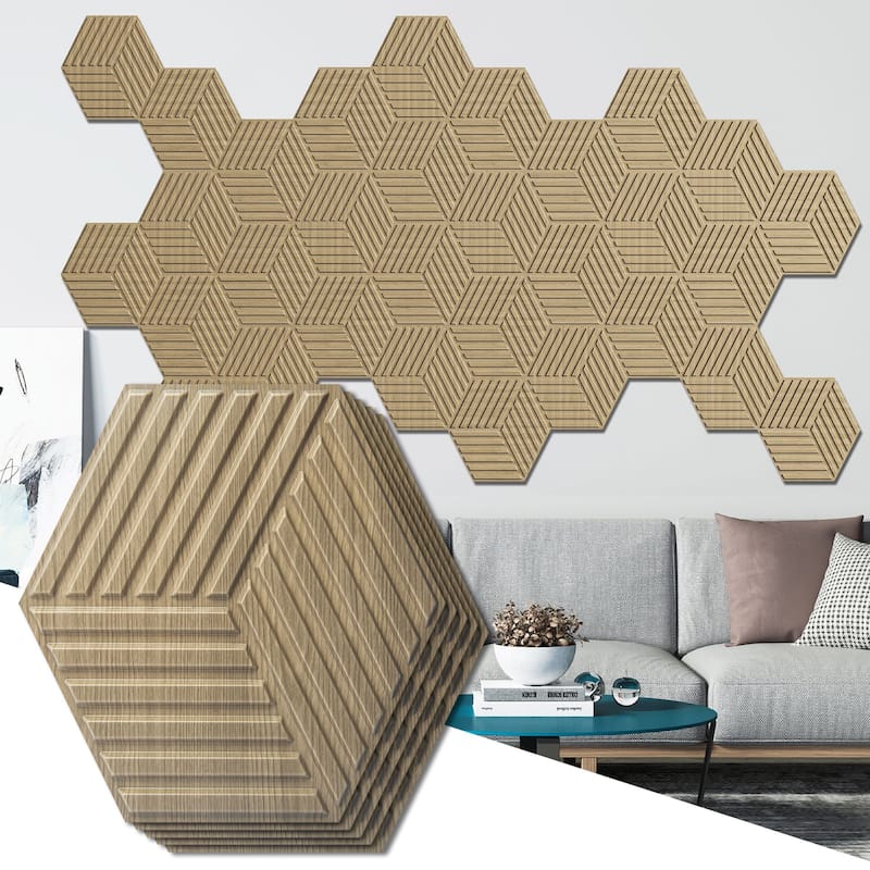 Art3d 11.9''X11.9'' PVC 3D Wall Panels for Interior Wall Decor, Textured Accent Wall Panrling,33-Pack,32 sqft