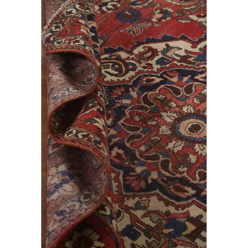 Bakhtiari Persian Antique Area Rug Hand-Knotted Wool Carpet - 7'0"x 10'0"