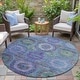 preview thumbnail 61 of 101, Machine Washable Indoor/Outdoor Boho Global Chantille Rug Blue - 8' x 8'