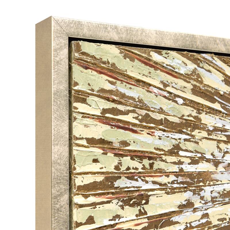 Sunshine Textured Metallic Hand Painted Canvas Wall Art Set of 3