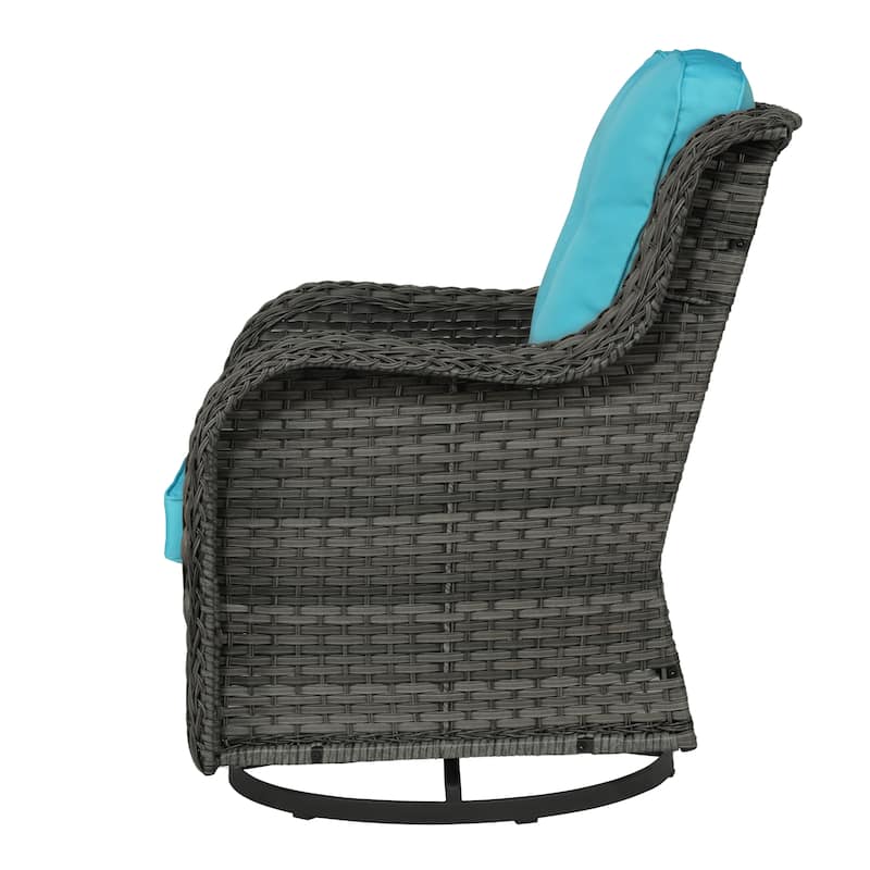 Outdoor Rattan Rocker Wicker Swivel Rocking Chair