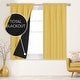 preview thumbnail 49 of 117, Deconovo 100% Full Blackout Double-Layer Rod Pocket Curtains (2 Panels) W52 x L54 - Yolk Yellow