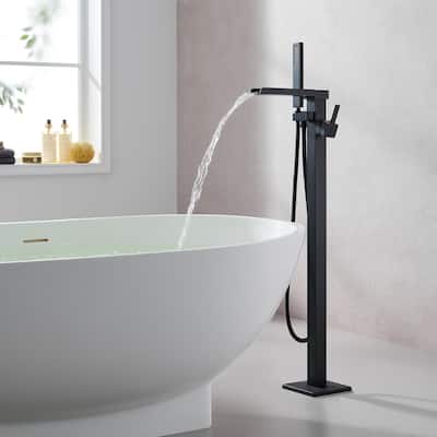 Camino Single Lever Handle Freestanding Floor Mounted Tub Filler with Handshower