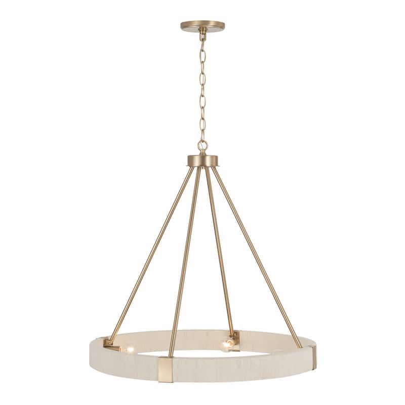 Delaney 4-light Matte Brass Hanging Chandelier