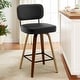 preview thumbnail 124 of 199, 26"/29" Swivel Bar Stools/ Counter Stools with Bentwood Legs Single - Black-PU Back - Counter Height