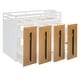 preview thumbnail 10 of 35, Contemporary Design Twin Loft Bed with Two-Tone Storage Stairs and Large Pull-Out Wardrobes, Smooth Sliding Mechanism, White
