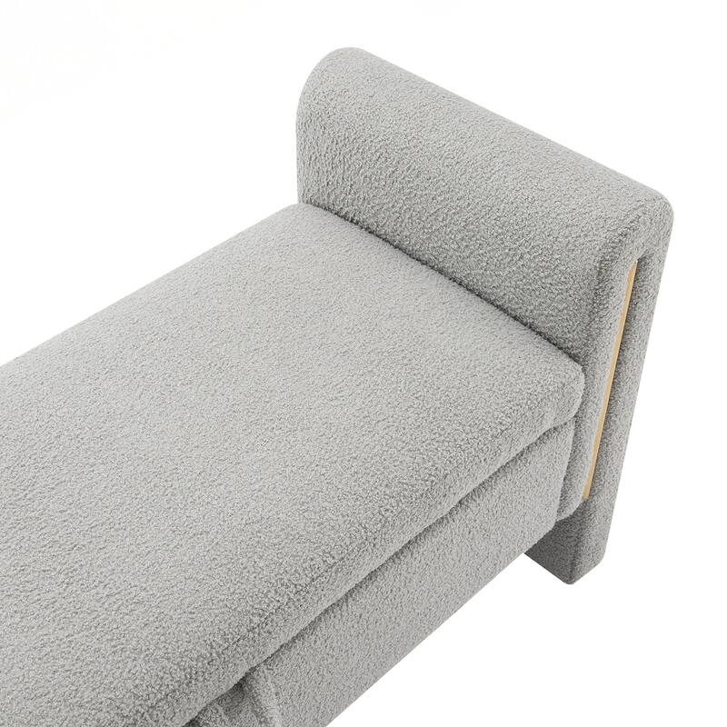 Bench with Arms and Storage,Upholstered Large Foot Rest Stool, Comfy Window Vanity Bench for Living Room,Bedroom,Dorm