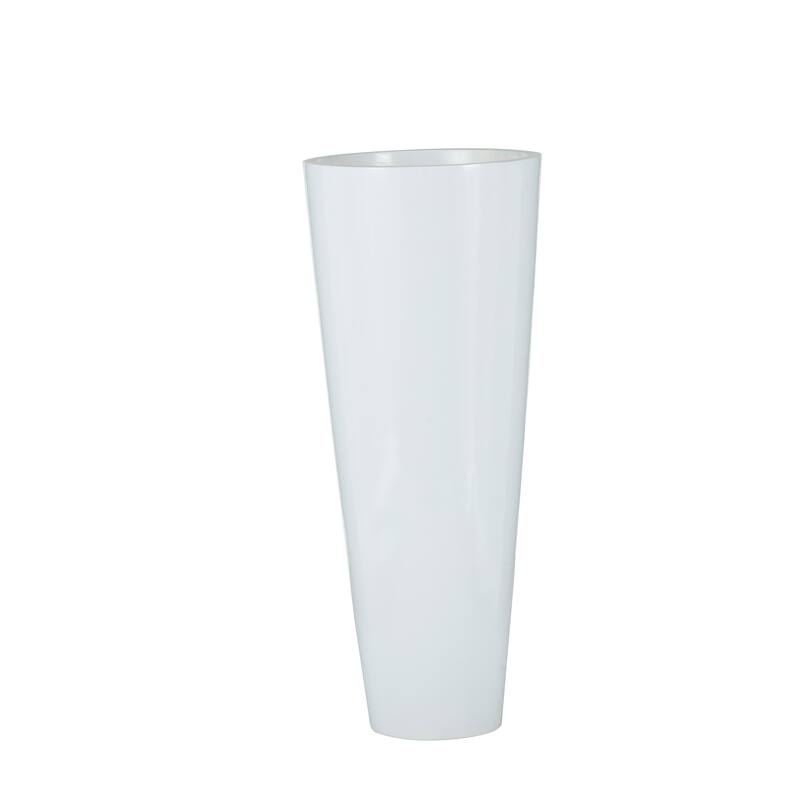 White Fiberglass Minimalistic Decorative Vase