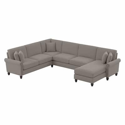 Coventry 128W U Shaped Couch with Reversible Chaise by Bush Furniture