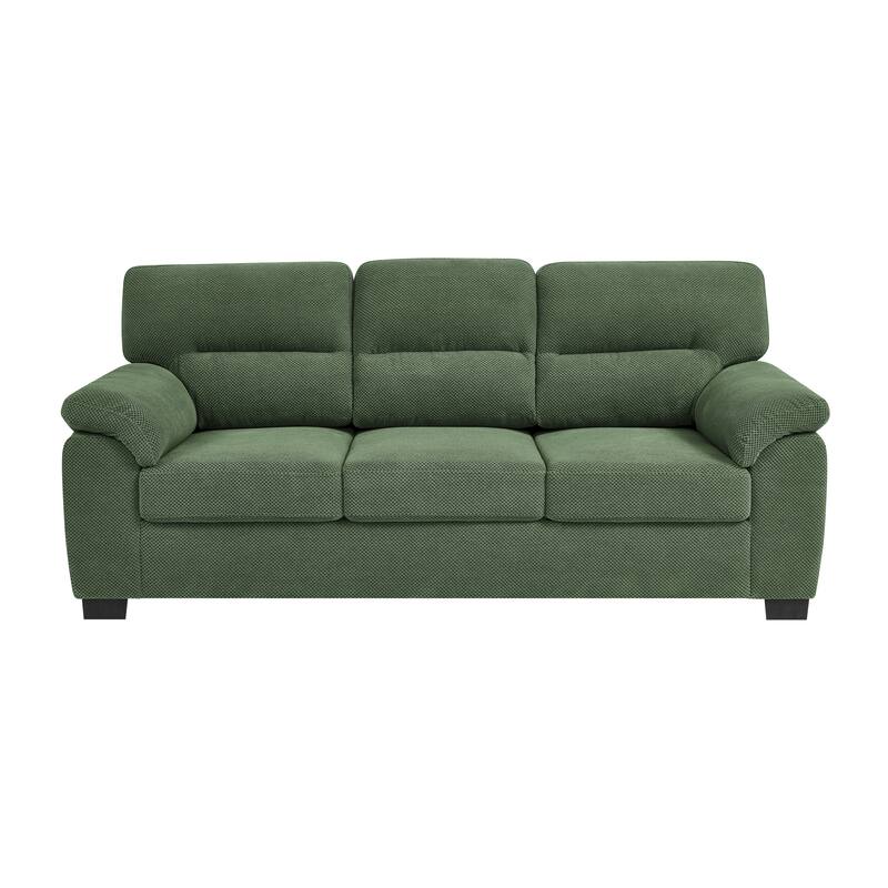 3-Seater Sofa, Modern Living Room Furniture, Textured Fabric Sofa,Minimalist Settee, Comfortable Armchair,Sturdy Frame Sofa