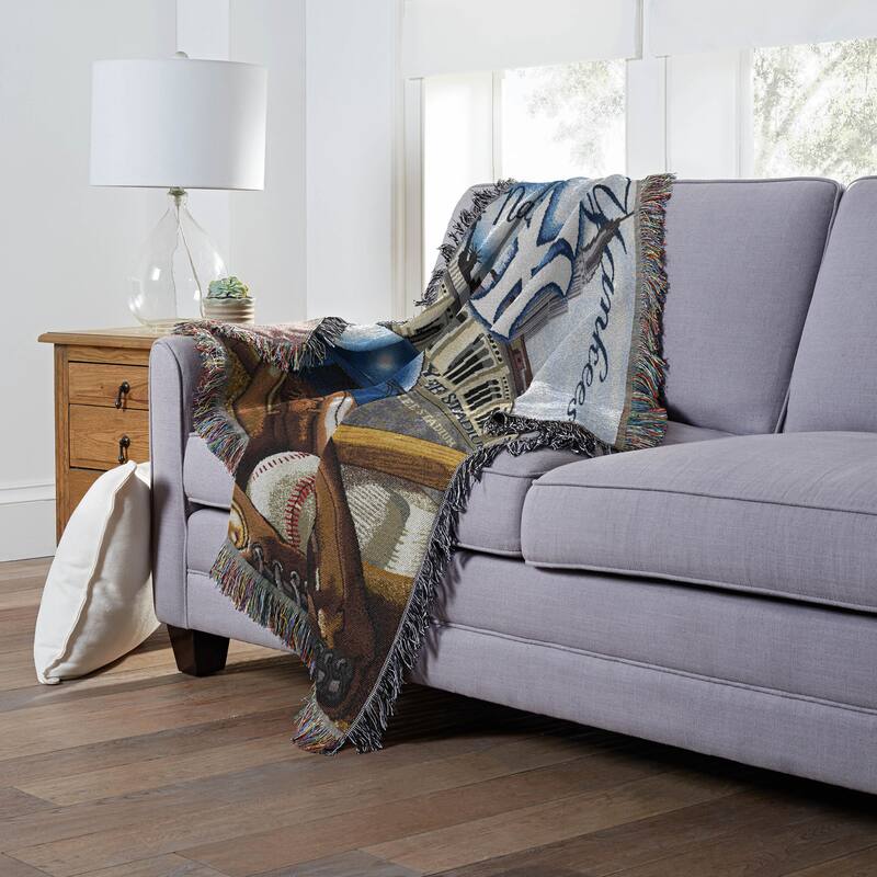 MLB Woven Tapestry Throw Blanket