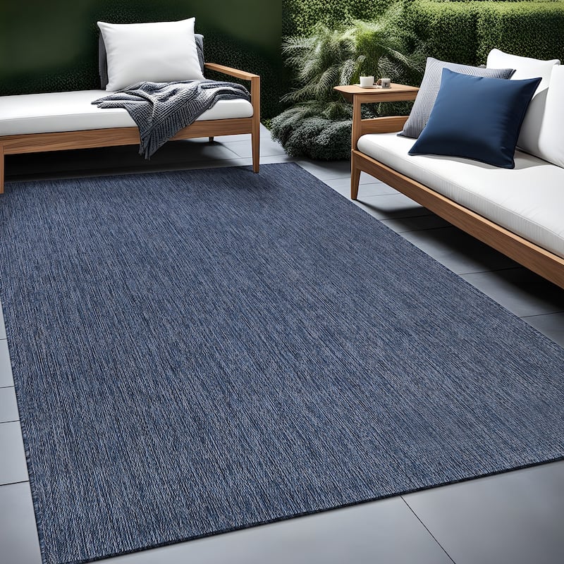 Aloha Washable Solid Indoor Outdoor Area Rug Patio Deck Living Room