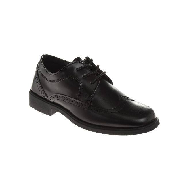 Josmo Boys Wingtip Oxford Lace Dress Shoes - Black - 12