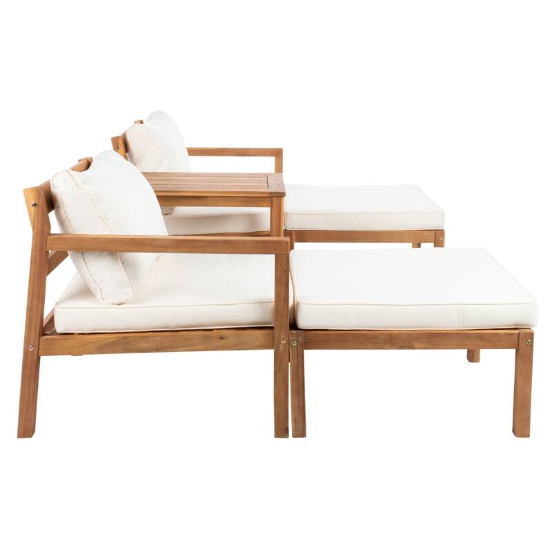 SAFAVIEH Outdoor Maiya 5-Piece Outdoor Set - 29W x 27D x 27H