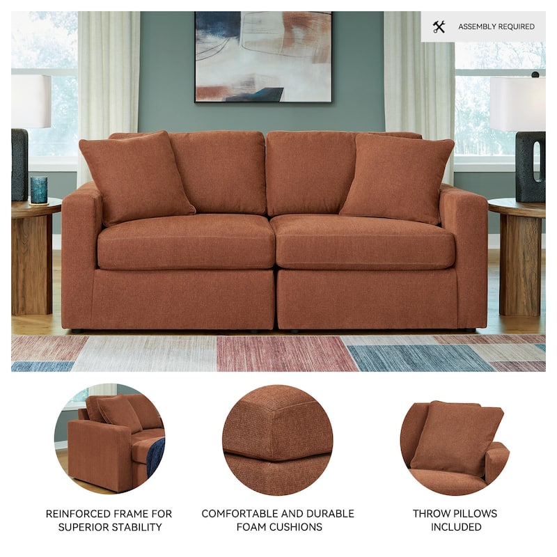 Signature Design by Ashley Modmax 2-Piece Loveseat - 76" W x 37" D x 36" H